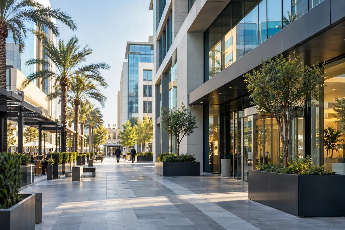 Contemporary commercial premises in a UAE city